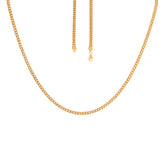 22k Yellow Gold Mens Franco Chain measuring 3.3mm width x 20 inch length